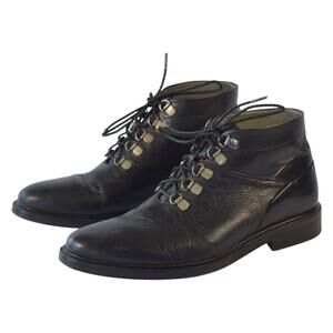 Franco Cuadra Men’s Black Leather Lace-Up Boots Size 9 Men's